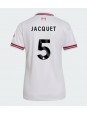 Ženski Nogometna dresi replika Liverpool Jeremy Jacquet #5 Gostujoči 2026-27 Kratek rokav Ženski Nogometna dresi replika Liverpool Jeremy Jacquet #5 Gostujoči 2026-27 Kratek rokav